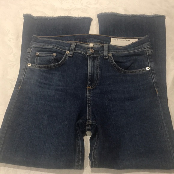 Rag & Bone Jeans high waist-size 27-flare bottom, Made in USA - Picture 2 of 8